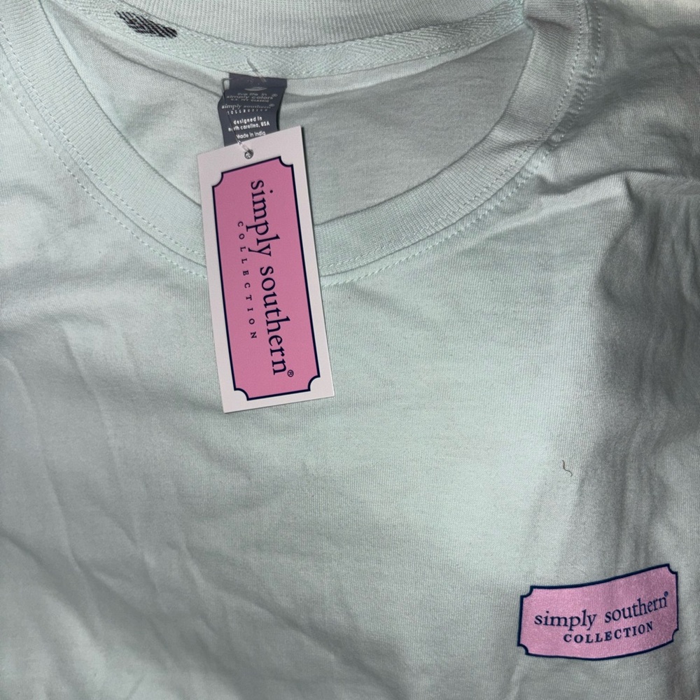 Simply Southern Sandy Paws Salty Kisses Tee Women’s XXL Dog Float Mint T-shirt - Picture 5 of 5